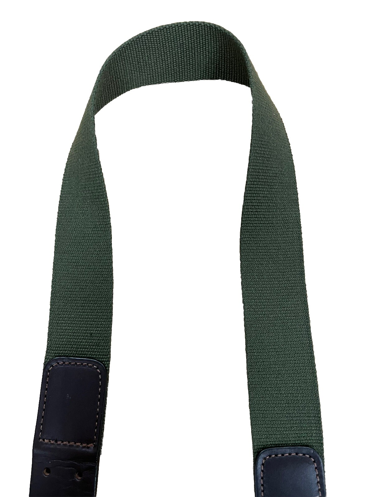 Filson Workshop Canvas Belt 20175878 MADE IN USA Otter Olive Brass Leather Brown