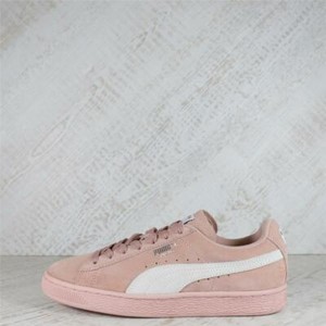 peach puma suedes