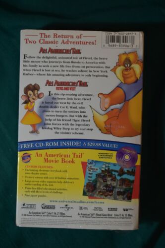 An American Tail 1 & Sequel, Fievel Goes West (VHS, 1986 & 1991) SEALED Box Set - Picture 2 of 7