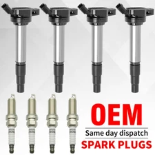 4Pack Ignition Coil UF596 Iridium Spark Plug For Toyota Corolla Prius Lexus 1.8L