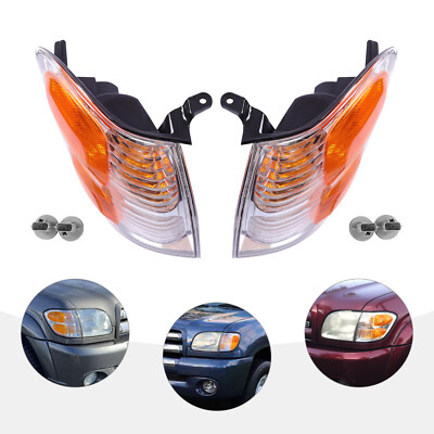 Headlight Assembly Right+Left Side Halogen For 2001-03 2004 Toyota Sequoia Lamps