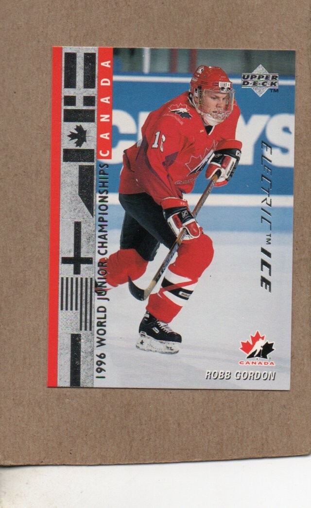 1995/96 upper deck electric ice card 538 robb gordon canada