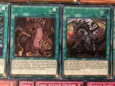 YUGIOH LEGENDARY KNIGHT DRAGON DECK- TIMAEUS- CRITIAS- HERMOS- MIRROR FORCE  NM | eBay