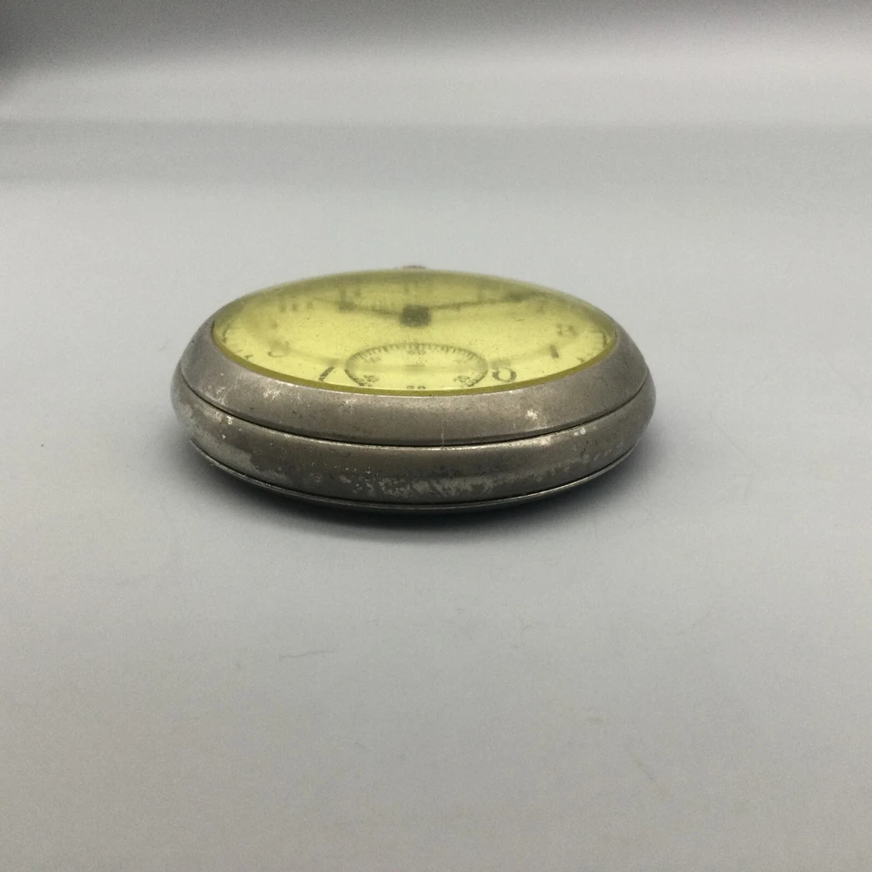 Reloj Bolsillo De Colección Ingraham Viceroy Cuadrante Tono Plateado Esfera Crema PARA REPUESTOS REPARACIÓN Foto 3 de 4