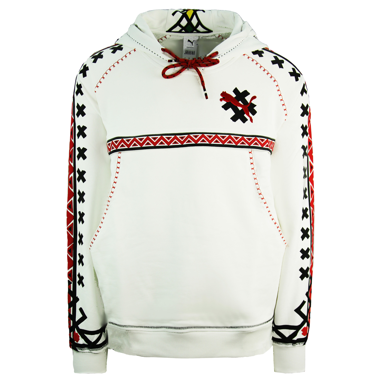 Puma x Jahnkoy Graphic Mens White Hoodie