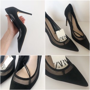 zara mesh heels