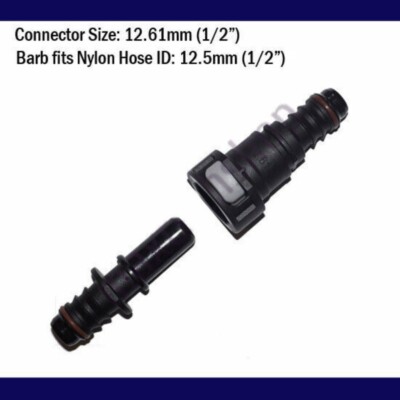 Quick Connect Disconnect 12.61mm 1/2'' in Fuel Line ID 12mm 1/2'' in Hose Barb Gas
