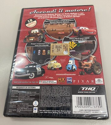 Videogioco per PC/MAC CD-ROM Cars Motori Ruggenti Disney Pixar THQ 3+ gioco
