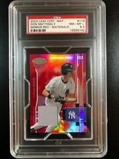 2003 Leaf Don Mattingly Mirror Red- Materials #119 PSA 8.5 (Numbered 8 of 35)