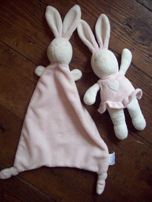 white company bunny comforter