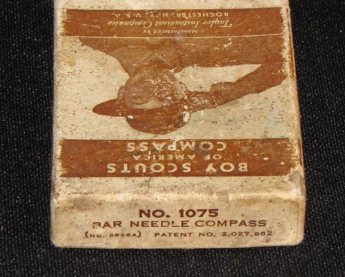 Boy Scouts of America ~ Taylor No. Brújula de aguja de barra 1075 con caja original - Imagen 3 de 5