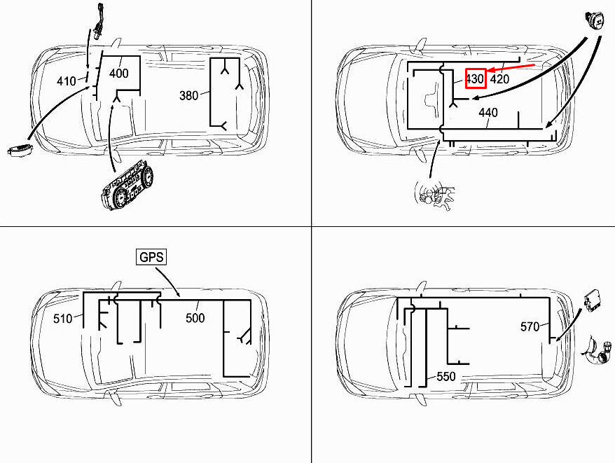 Neu MERCEDES-BENZ B W246 Innensteckdosen-Kabelbaum A2465406407 Original
