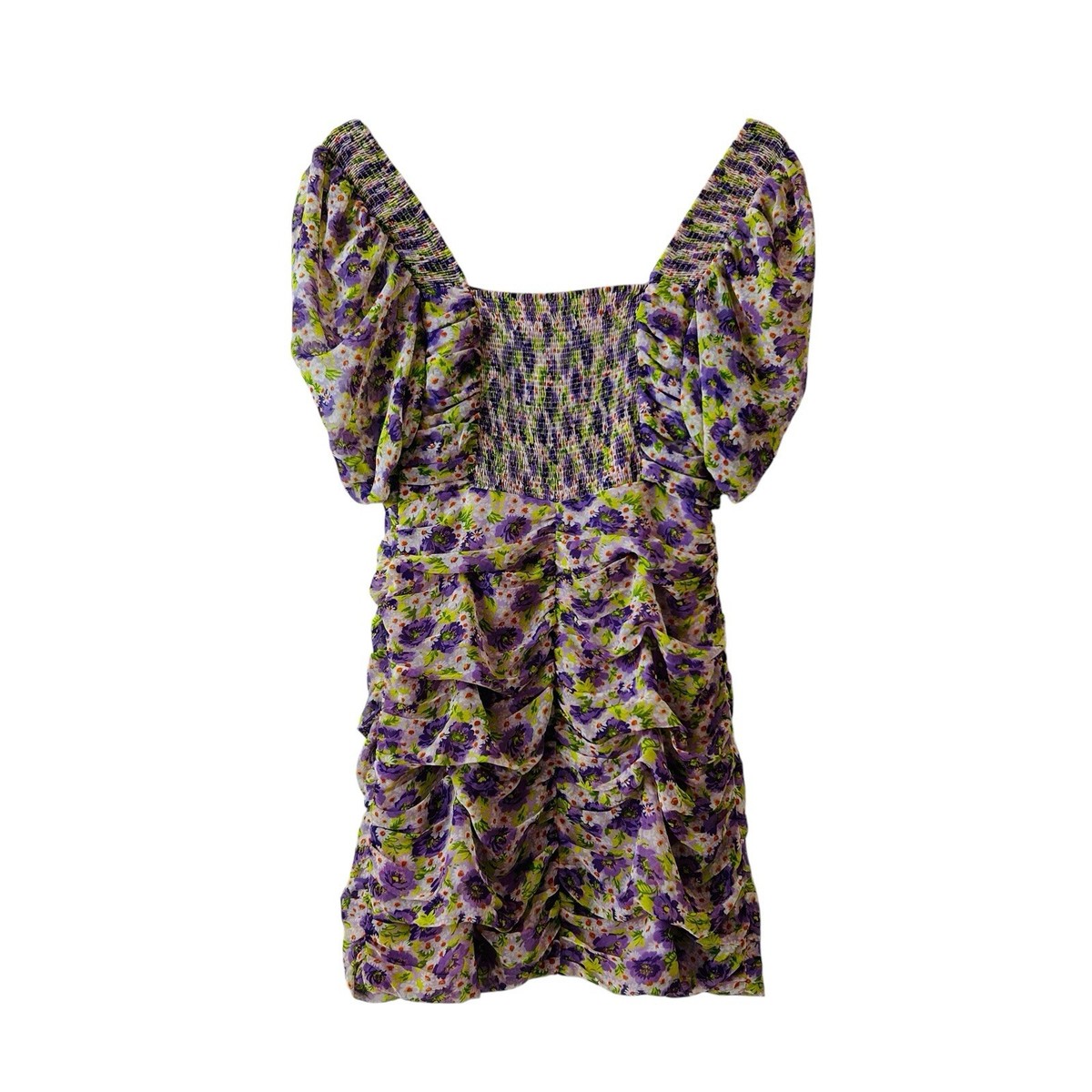 mini dress oh polly Embellished Cowl Neck Mini Dress in Blue - 2