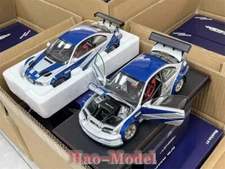 DCM 1/18 BMW M3 GTR E46 Alloy Diecast Model Car Display adults Gifts Blue Silver