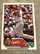 NOLAN ARENADO 2023 Topps Holiday SP Image Variation Candy Cane Bat Knob #H170