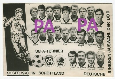 _Photo card GDR/E. Germany - youth UEFA tournament - 1970 in Scotland, 18x12 cm