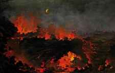 stinning art oil painting 100% handpainted on canvas "Volcano"