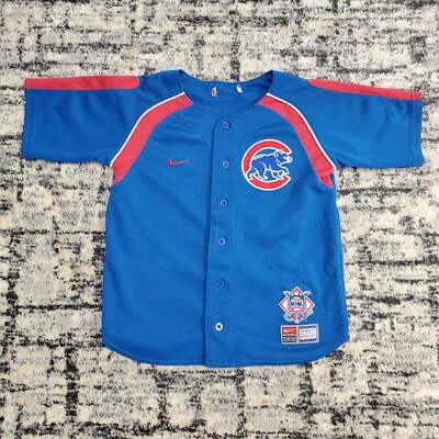 Nike Vintage Chicago Cubs Baseball Jersey MLB Youth L Blue 2000s