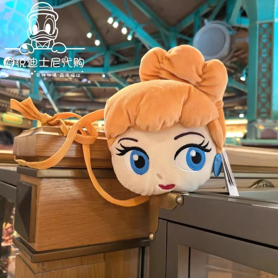 Disneyland Purchase Cinderella Princess Tiana Plush Crossbody Bag for Girls - Image 4 of 4