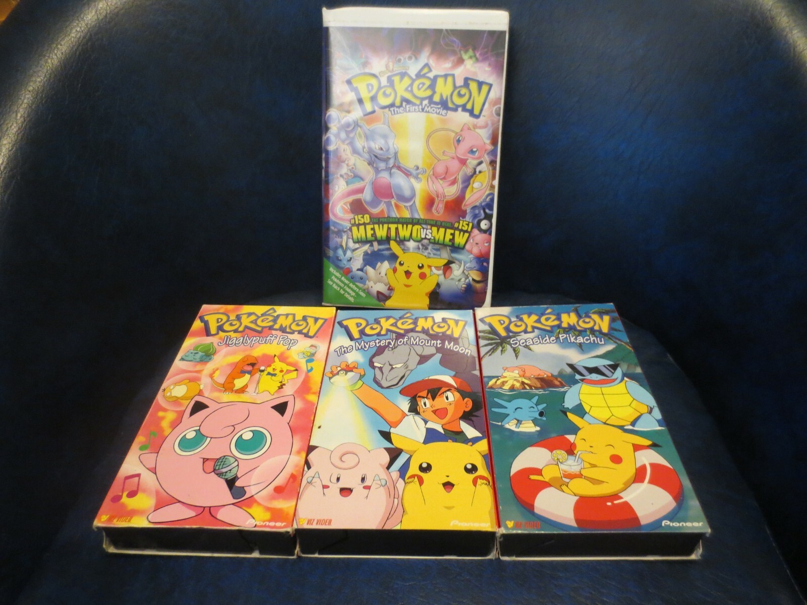 Pokemon VHS Lot of 4: The First Movie, Jigglypuff Pop, Seaside Pikachu ...