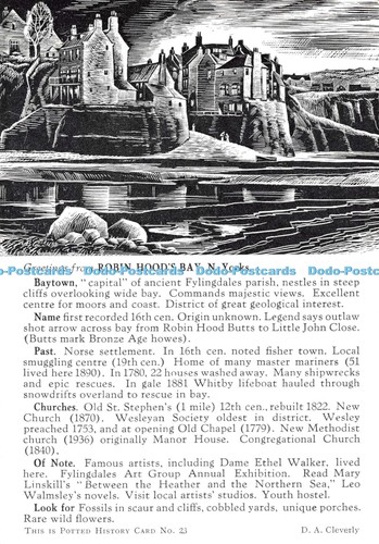 D097550 Grüße aus Robin Hood Bay. N. Yorks. Baytown. Stokesay Studio. Potte