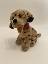 Alter Steiff Hund  - Dalmatiner Dally - 17 cm  - Knopf + Fahne + Halsband