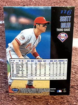1998 Fleer Sports Illustrated World Series Fever Scott Rolen #116