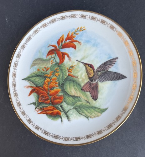 1988 Hamilton Collector Plate “Ruby Topaz Hummingbird” The Jeweled Hummingbird - Picture 2 of 17