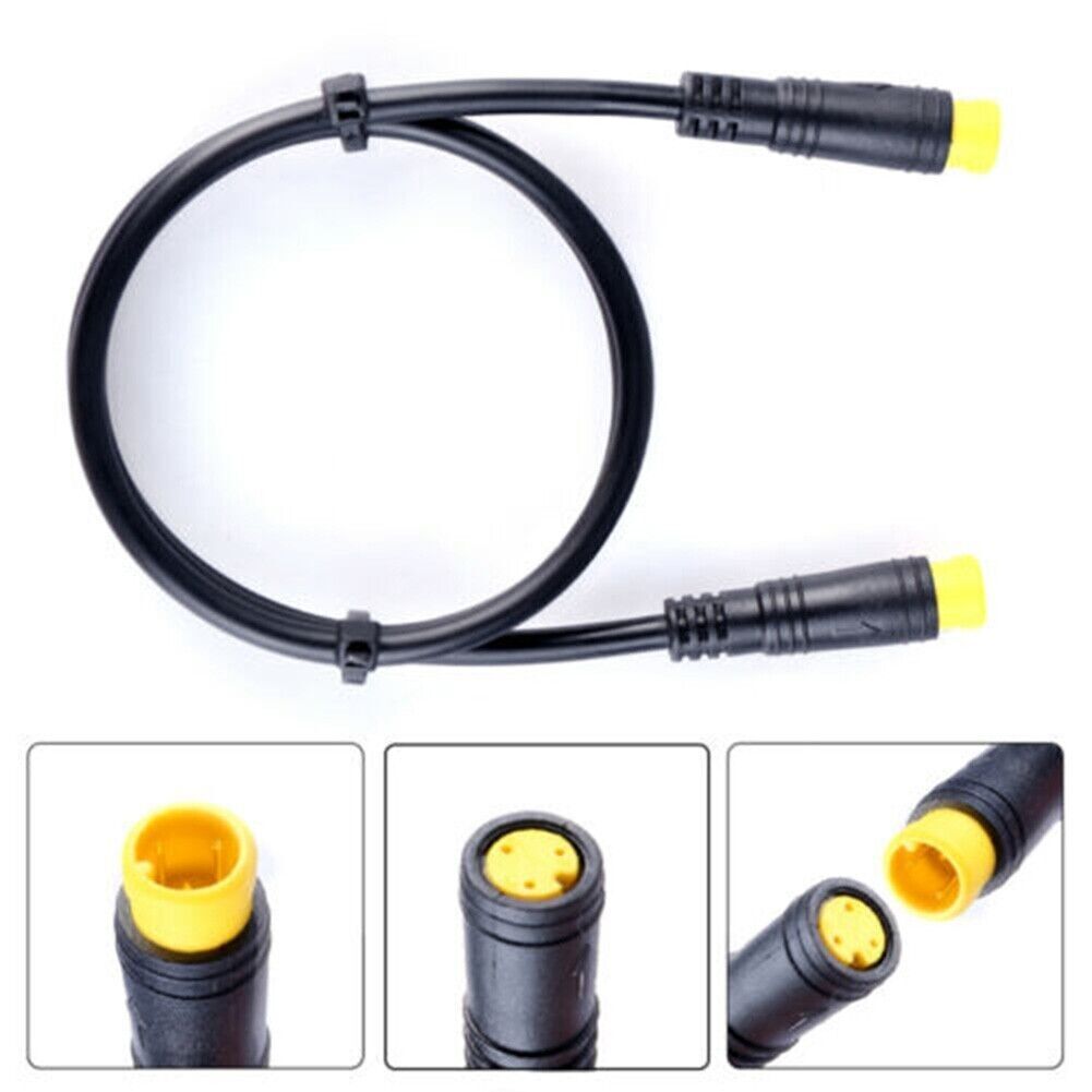 Cavo Prolunga 3 Pin Bafang Per Bici Elettrica, Compatibile Con Sensore Cambio E Acceleratore, Connettori Impermeabili, Lunghezza 17 Cm
