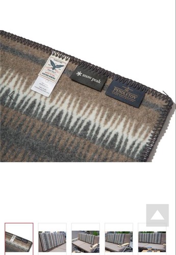 Snow Peak × PENDLETON Blanket Brown Charcoal Beige Please choose Camping Outdoor - Picture 3 of 4