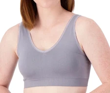 Anybody~All-Day Solid Wirefree Bra~Removable Cups~1X~Grey~A217011  9767