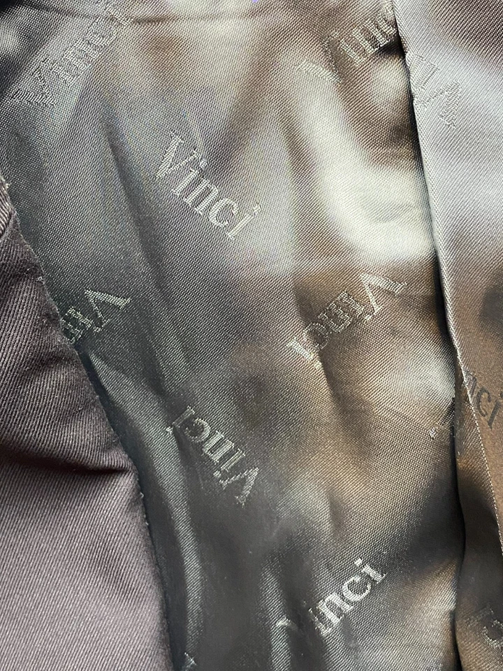 Vinci Suit Coat Mens 56R Brown Single Breasted Rayon Sport Blazer Italy - Image 3 of 4