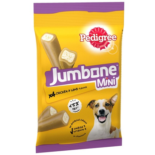 64 Pedigree Jumbone Mini Small Dog Treats Chicken & Lamb Dog Chews (8x160g) - Picture 4 of 10