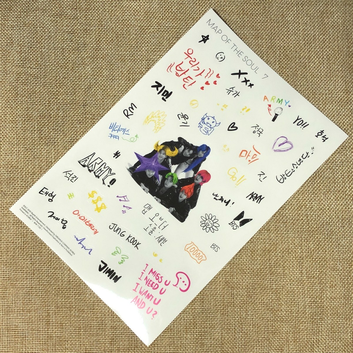 BTS GROUP [ Map of the Soul 7 ] Official Sticker / New