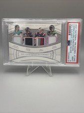 2021 National Treasures Lawrence/Fields/Jones/Wilson NFL G/Q. Mat Holo PSA 9