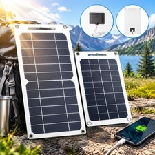 20W / 10W Mini Solar Panel 5V Portable Cell Phone Power USB Charger Bank Outdoor