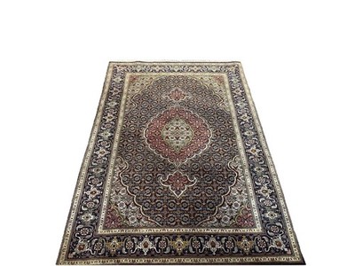 Tabriz Mahi 50 Raj Perserteppich Handgeknüpft 150x100 Kl Blau