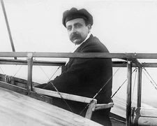 PILOT LOUIS BLERIOT & MONOPLANE EARLY 1900S PHOTOGRAPH PHOTO PRINT