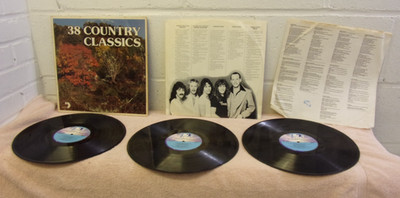 38 Country Classics 1979 Vinyl 3 LP Album Sessions ARI-1010 VG+/VG+