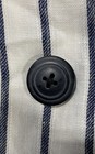 Brunello Cucinelli Women's White Blue Striped Linen Double Breasted Vest Sz 42 — photo 7