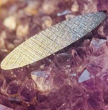 Vintage 1950 s/60 s Silver Tone Oval Textured 2.5 Barrette Hair Clip