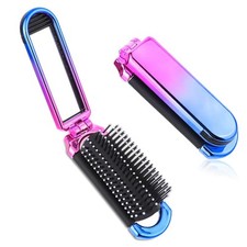 Mini Travel Hair Brush, Small Foldable Hairbrush Compact Hair Brush with