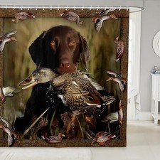 Duck Hunting Shower Curtain - Wild Animal 72"W x 72"L Pack of 1 Multi 5