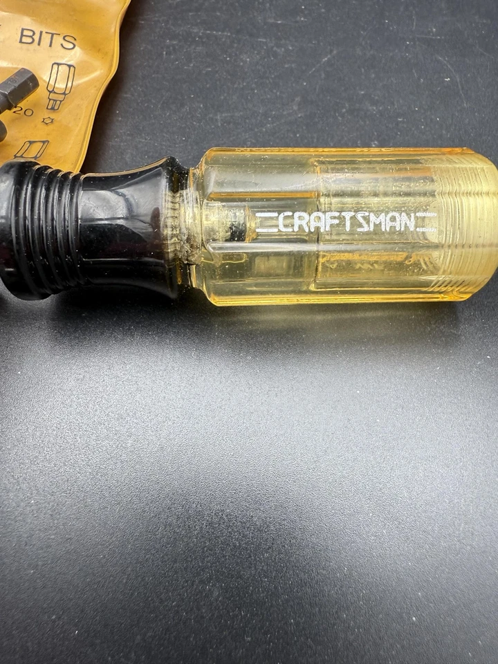 Sears Craftsman NOS USA 41401 Magnetic Bit Screwdriver 4 Torx Bits RARE DBL LNE - Image 4 of 4