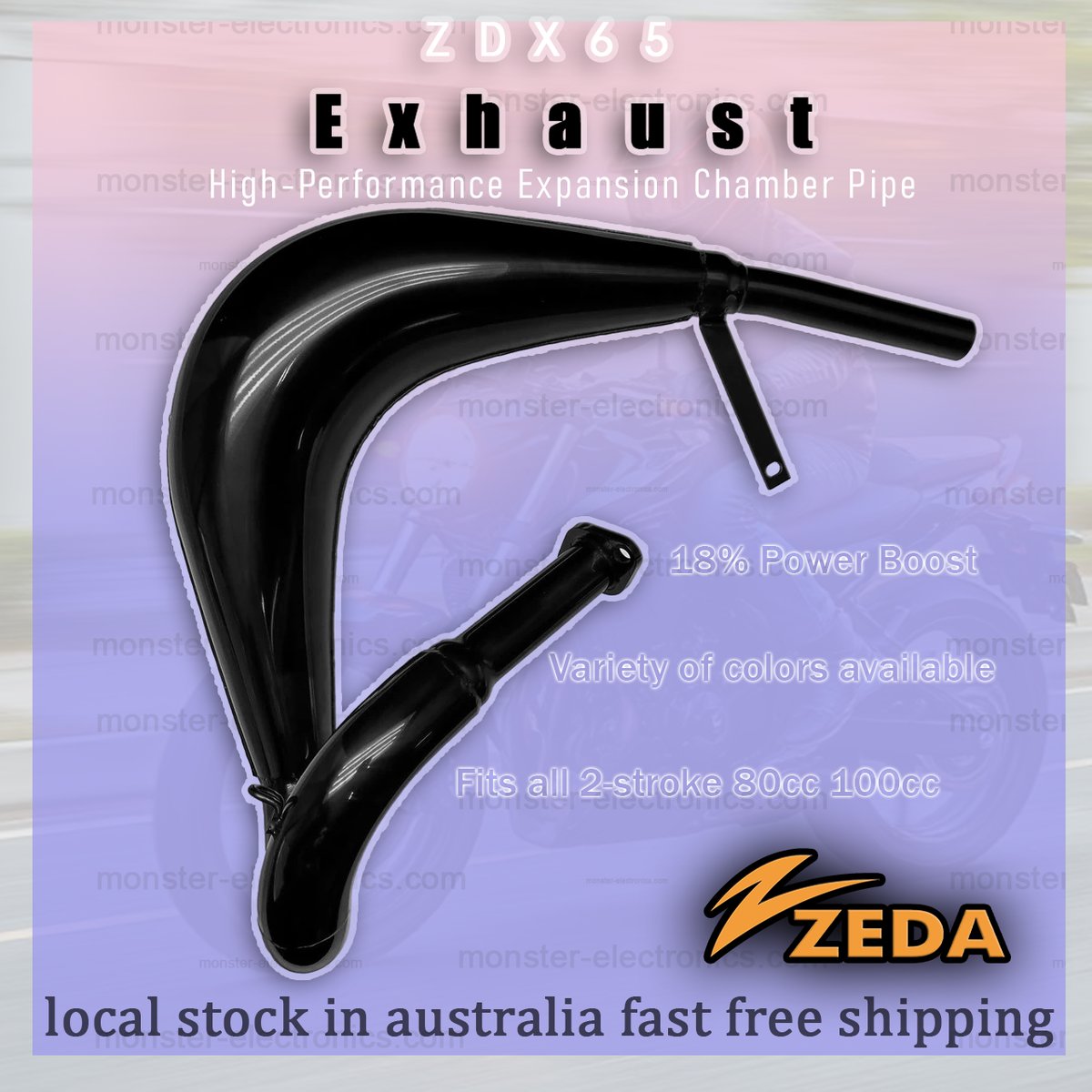 Zeda ZDX65 Expansion Chamber Pipe – High-Performance Exhaust for
