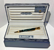vintage PARKER DUOFOLD PENCIL green marble go...