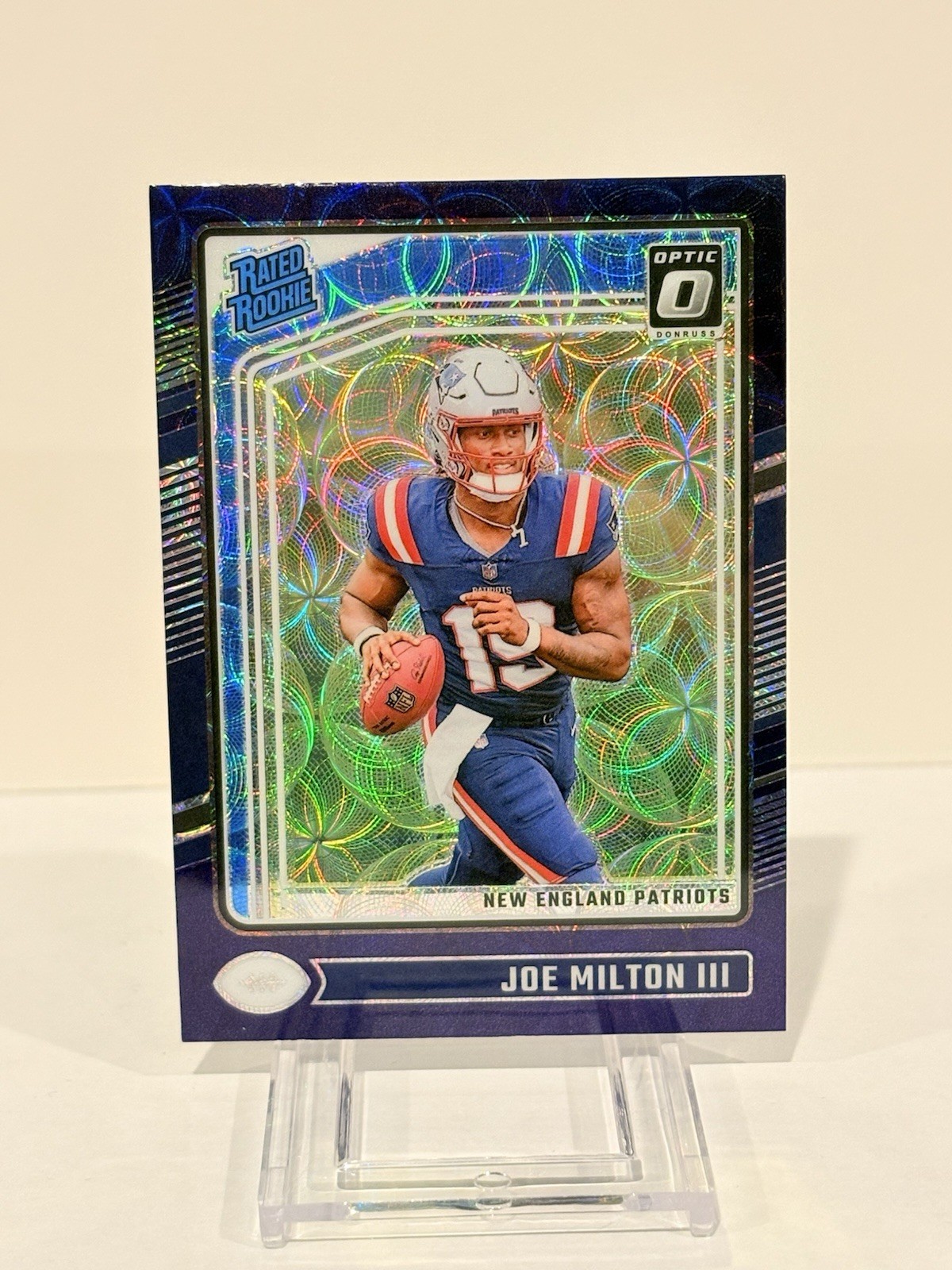 2024 Panini Donruss Optic - Rated Rookie Joe Milton III #255 Purple Scope Prizm