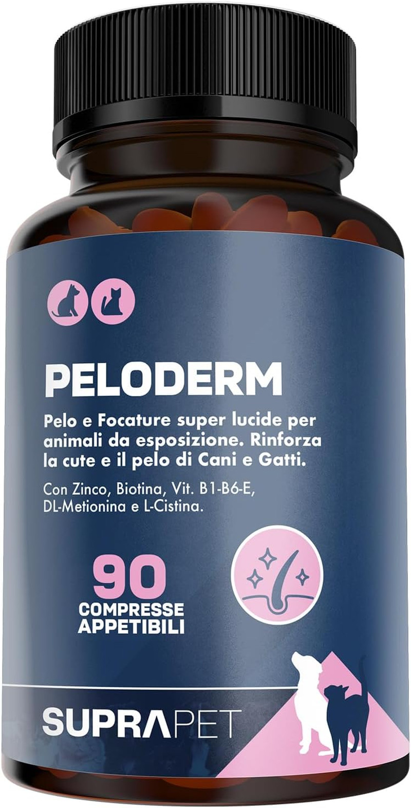 Suprapet Peloderm 90 Compresse - Integratore Pelo Lucido Cane e Gatto