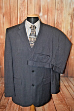 Banana Republic Men Gray Wool 3 Front Button Suit Sz 44L Wst 36x32