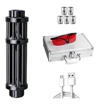 20,000W Adjustable Blue Laser Pointer Visible Dot Torch Light